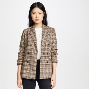 ASTR the Label Greta Tan Plaid Blazer, Sz Sm